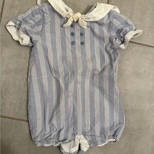 Janie and Jack Blue Striped One Piece